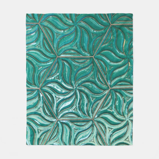 Cobertor De Velo Têxtil de parede de azulejo cerâmico turquesa, abs (Frente)