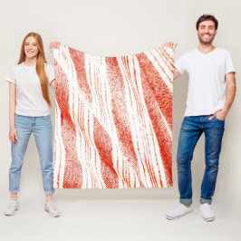 Cobertor De Velo Têxtil Fouta Tecido Laranja e Branco