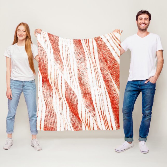 Cobertor De Velo Têxtil Fouta Tecido Laranja e Branco (In Situ)