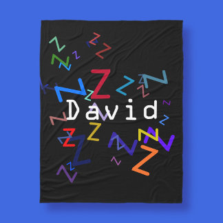 Cobertor De Velo Texto colorido editável Qualquer nome ou palavra e