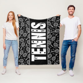 Cobertor De Velo Texto da Tipografia tênis, Presente Legal Preto e