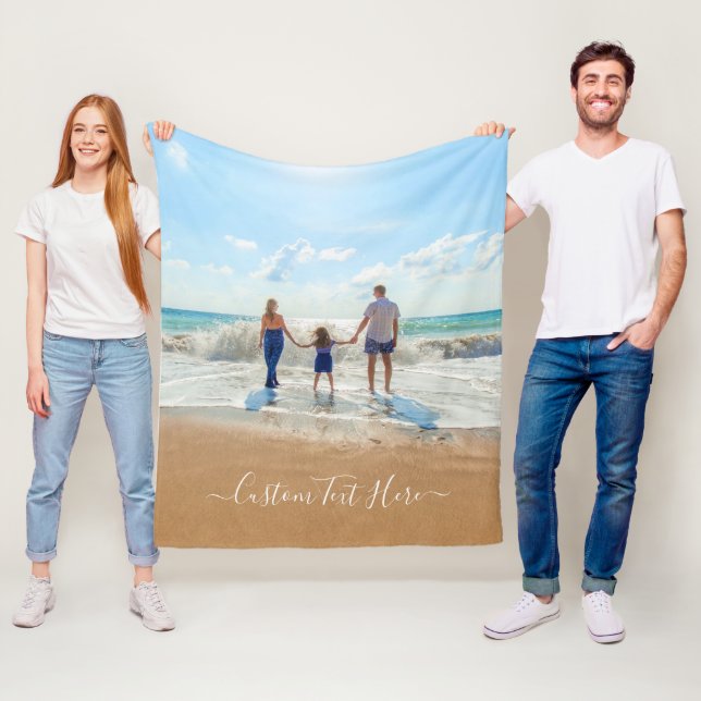 Cobertor De Velo Texto de Foto Personalizado Único do Seu Próprio D (In Situ)