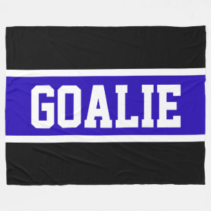 Cobertor De Velo Texto Desportivo "GOALIE" preto-e-azul-escuro a ne