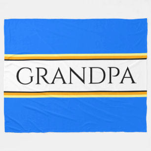 Cobertor De Velo Texto GRANDPA Brilhante Blue Racing Stripes