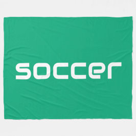 Cobertor De Velo Texto legal do SOCCER Branco Moderno em Verde Bril