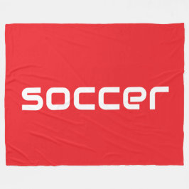 Cobertor De Velo Texto legal do SOCCER Branco Moderno em Vermelho B