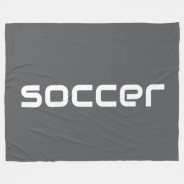 Cobertor De Velo Texto legal Do SOCCER Branco Moderno Sobre Cinzas 
