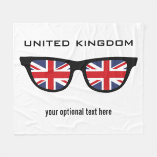 Cobertor De Velo Texto personalizado e mantas de cor britânicos