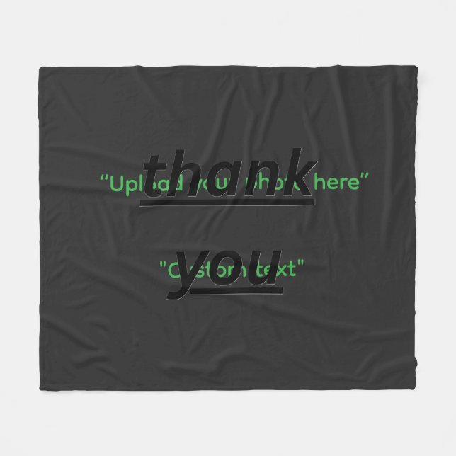 Cobertor De Velo Texto Personalizado & Envie Sua Foto Personalizada (Frente (Horizontal))