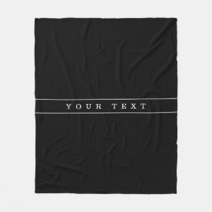 Cobertor De Velo Texto Simples Elegante & Listras Finas