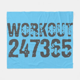 Cobertor De Velo Texto vestido e arranhado Workout 247365 azul