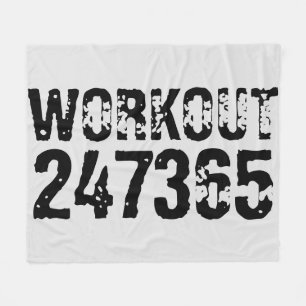 Cobertor De Velo Texto vestido e arranhado Workout 247365 preto