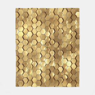 Cobertor De Velo Textura 3D do Remetente do ouro Honeycomb