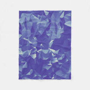 Cobertor De Velo Textura Abstrata Geométrica Cristal Azul Moderna