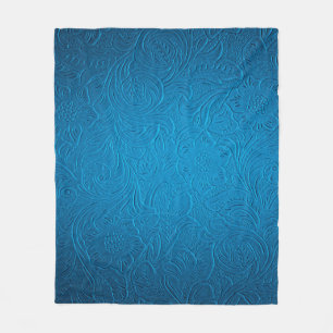 Cobertor De Velo Textura de couro azul
