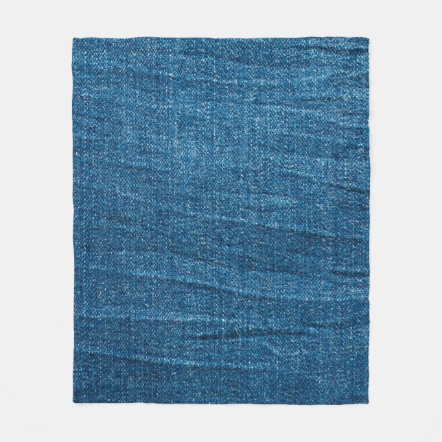 Cobertor De Velo Textura de denim azul, textura de Bluejeans (Frente)