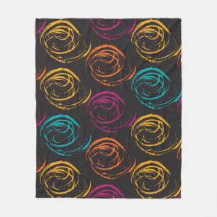 Cobertor De Velo Textura de laranja pintada à mão. Elemento geométr