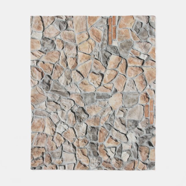 Cobertor De Velo Textura de Pedra do Castelo Brown (Frente)