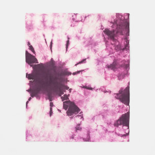 Cobertor De Velo Textura de Tie Dye Batik Roxo