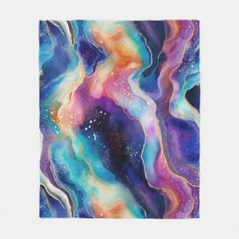 Cobertor De Velo Textura estética colorida do arco-íris agitada com