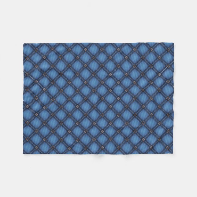 Cobertor De Velo Textura Faux Denim (Frente (Horizontal))