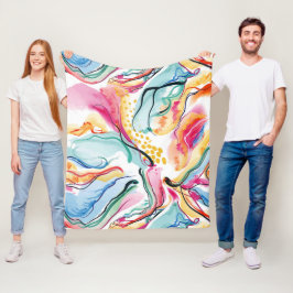 Cobertor De Velo Textura primavera orgânica com formas onduladas fl