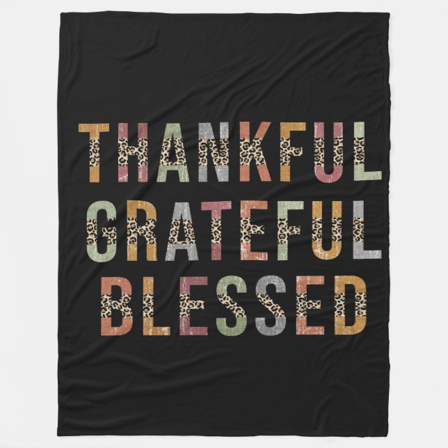 Cobertor De Velo Thankful, Grateful, Blessed (Frente)
