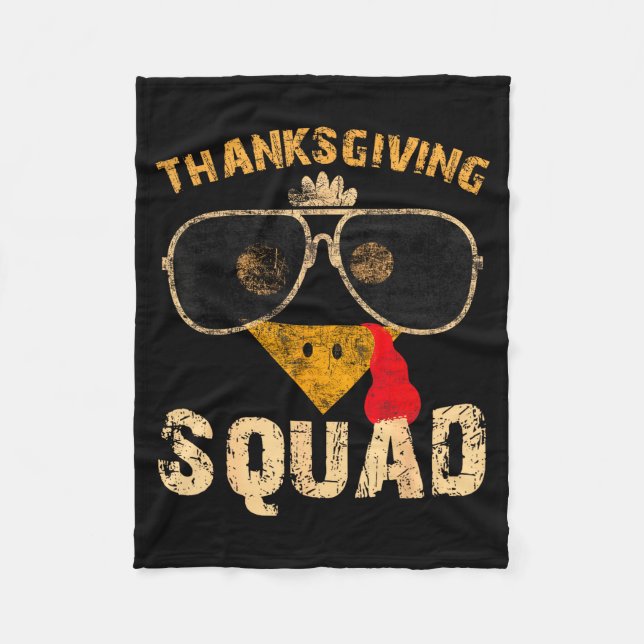 Cobertor De Velo Thanksgiving Squad Turkey Day Fall Matching Women  (Frente)