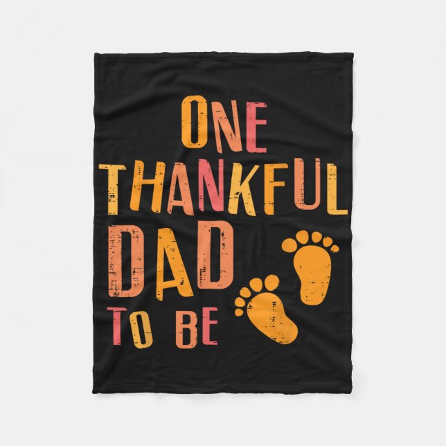 Cobertor De Velo Thanksgiving Thankful Dad To Be Pregnancy Announce (Frente)