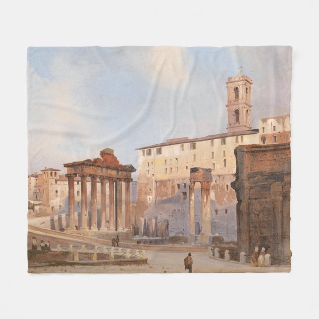Cobertor De Velo The Ancient Roman Forum (por Ippolito Caffi) (Frente (Horizontal))