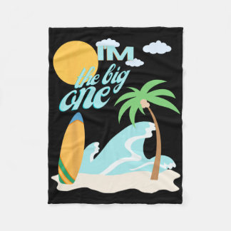 Cobertor De Velo The Big One First Birthday 1st Bday Surfing Family