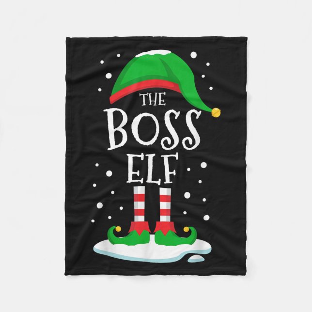 Cobertor De Velo The Boss Elf Christmas Family Matching Xmas Group  (Frente)
