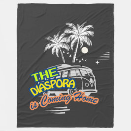 Cobertor De Velo The Diaspora is Coming Home } Fleece Blanket