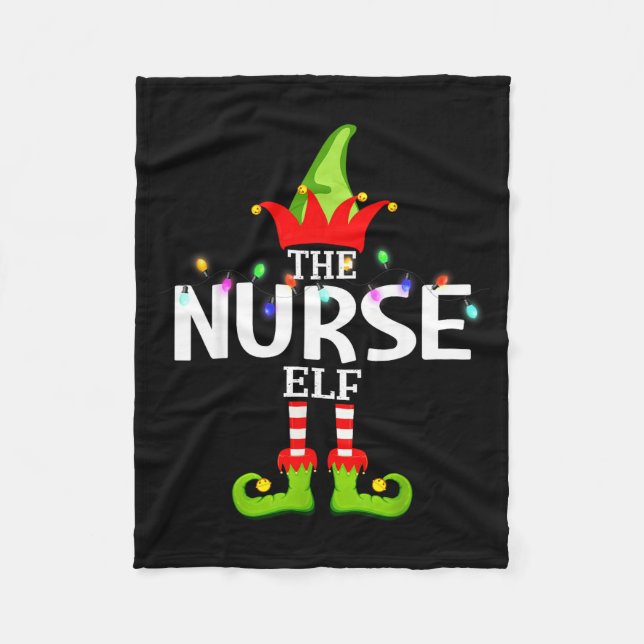 Cobertor De Velo The Nurse Elf Christmas Matching Pajamas  (Frente)