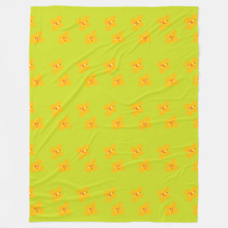 Cobertor De Velo The orange Flower Blanket