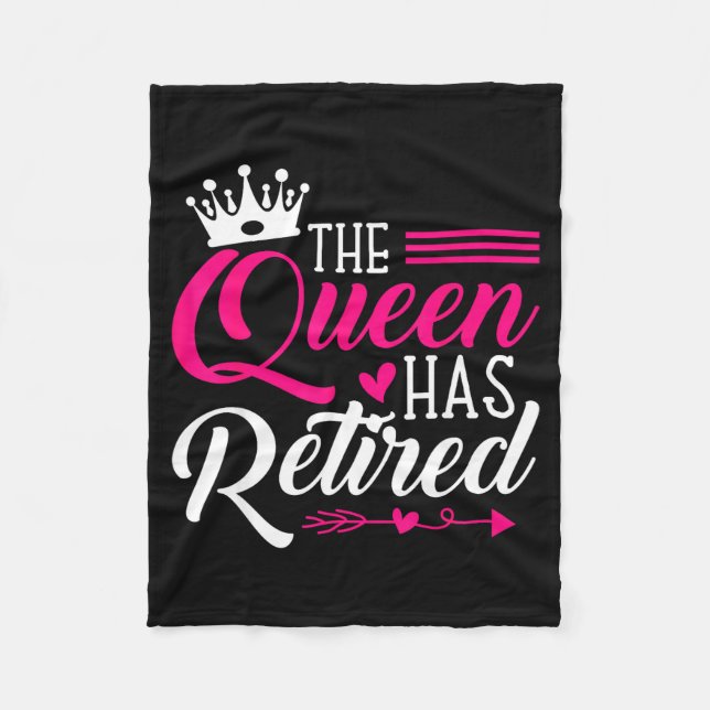 Cobertor De Velo The Queen Has Retired Funny Retired Women Retireme (Frente)