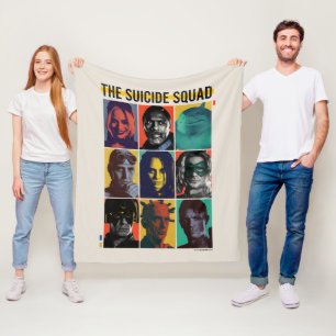 Cobertor De Velo The Suicide Squad Retro Grid With Harley Quinn