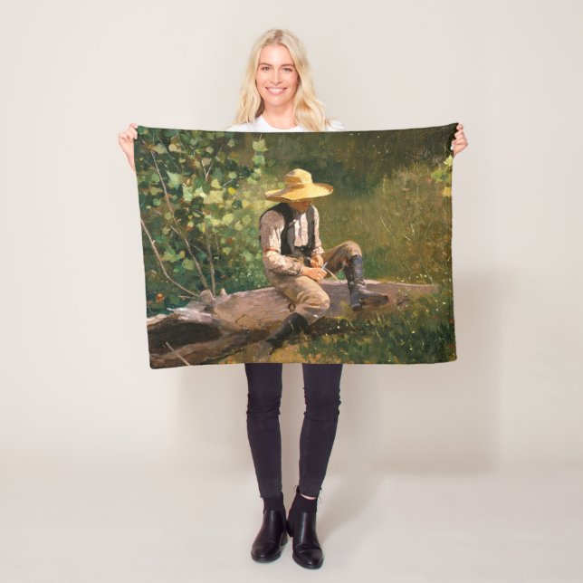 Cobertor De Velo The Whittling Boy (por Winslow Homer) (In Situ)