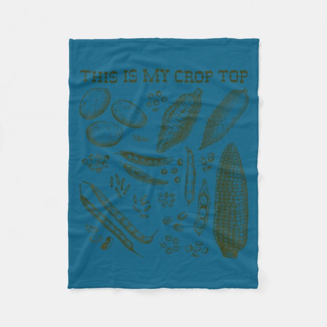 Cobertor De Velo This Is My Crop Top Funny Gardening Pun Vegetable  (Frente)