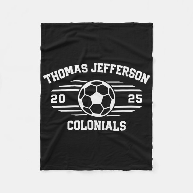 Cobertor De Velo Thomas Jefferson Colonials Futebol Ll 2025  (Frente)