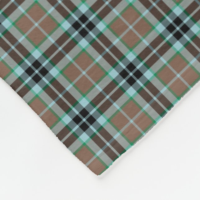 Cobertor De Velo Thompson Clan Light Brown e Blue Hunting Tartan (Quina)
