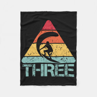 Cobertor De Velo Three Birthday Surfer 3rd 3 Year Old Surfing Birth