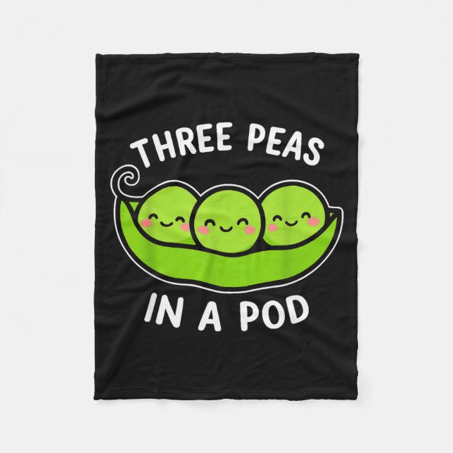 Cobertor De Velo Three Peas In A D Cute Kawaii Funny  (Frente)
