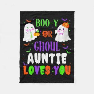 Cobertor De Velo Tia Boo-y ou Ghoul Ama Você Boo Bebê de Halloween