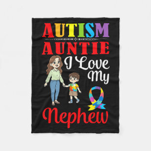 Cobertor De Velo Tia do Autismo Eu Amo Meu Sobrinho Conscientização