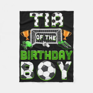 Cobertor De Velo Tia do Menino de Aniversário Família de Futebol Co