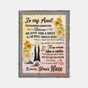 Cobertor De Velo Tia Gifts Carta À Minha Tia Love Da Niece