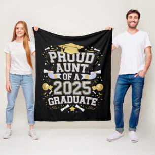 Cobertor De Velo Tia Orgulhosa De Um Graduado De 2025 Graduação Fam