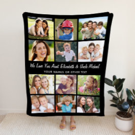 Cobertor De Velo Tia Tio 12 Foto Colagem Preta