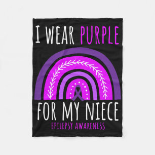 Cobertor De Velo Tia Tio Eu Visto Roxo Para Minha sobrinha Epilepsi
